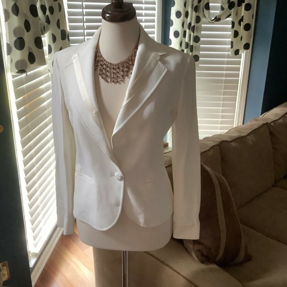 VALENTINO ROMA TUXEDO STYLE WHITE JACKET - Picture 2 of 7